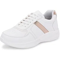 Womens 7617 Casual Shoes | Colorblock Sneakers with Ultra Soft Cushion Lace-Up Shoes All-Day Comfort | Trendy & Lightweight Design | Low Top Flat Sole