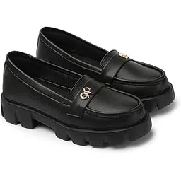 Womens & Girls Stylish Solid Sneakers Shoes Without Lace Pull On Footwear Bow (Black Size 36, UK3)