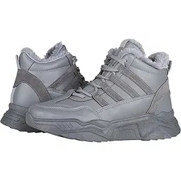 Women's and Girls's Latest Lace Super Soft Sports Running Shoes Comfortable with Inner Fur Sneakers Shoes