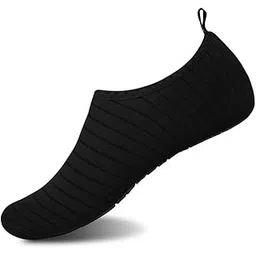 Womens and Mens Water Shoes Barefoot Quick-Dry Aqua Socks For Beach Swim Surf Yoga Exercise (TW.Black, M)