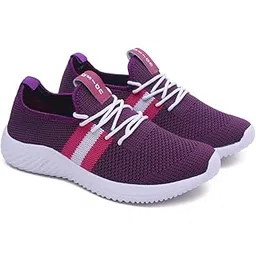 Women's Angel-04 Sports Running,Walking Gym Lightweight with Knitted Fabric Extra Cushion Casual Sneaker Shoes for Ladies and Girls