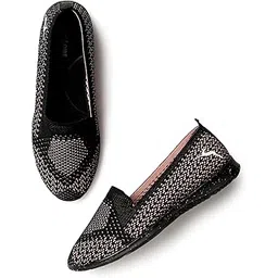 Women's Athleisure Knitted Active Wear Slip-On Ballet Loafer Shoes for Daily Walking