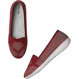 Women's Athleisure Knitted Active Wear Slip-On Ballet Loafer Shoes for Daily Walking