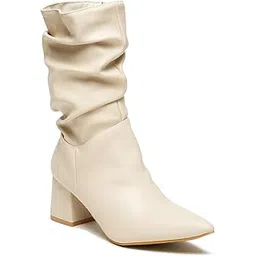 Womens Beige Boots FnH 3084-BG