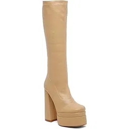 Womens Beige Boots FnH F3543-BG