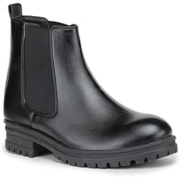 women's Black boot with both side Elastic