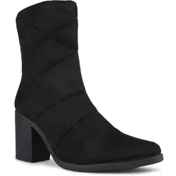 Womens Black Casual Solid Round Toe Ankle Boots Boots For Women