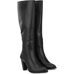 Womens Black Chelsea Knee Boots 60607