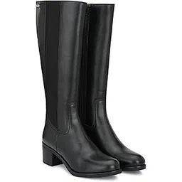 Womens Black Knee Boots 62235