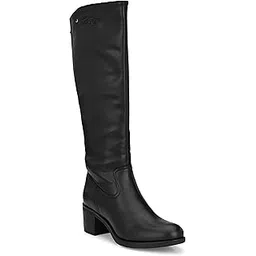 Women's Black/Tan Knee Outdoor Boots