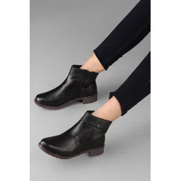 Women's Boots | Faux Leather, Trendy, Comfortable, Stylish Casual Flat Boots Boots For Women