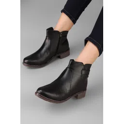 Women's Boots | Faux Leather, Trendy, Comfortable, Stylish Casual Flat Boots Boots For Women