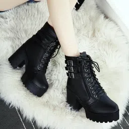 Women's Boots | Faux Leather, Trendy, Lace-Up & Zipper Boots for Women & Girls Boots For Women