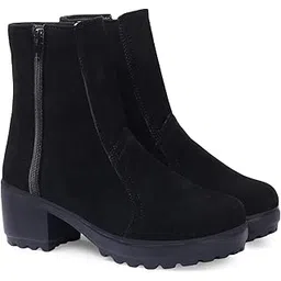 Women's Boots | Velvet, Trendy, Comfortable, Zipper Boots for Casual, Outdoor and Holiday Outings