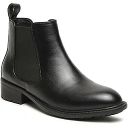 Women’s Both-side elastic for easy slip-on wear Comfortable mid-top Platform Versatile design for everyday fashion Classic ankle-length Chelsea boots