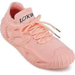 Women's Breathable and Lightweight Upper Mesh Lace up Walking Sneakers Road Running Shoes