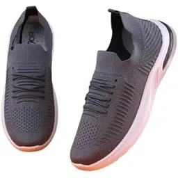 Women’s Breathable Mesh Athletic Dark Grey Lace-Up Sneakers