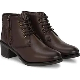 Womens Brown Derby Boots 59921-37