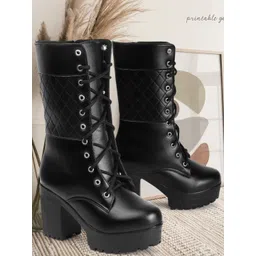 Women's Calf High Stylish Cool Lace-up Boots Boots For Women Boots For Women