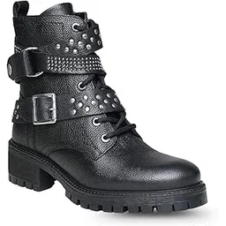 Women's Casual Leather Boots | Stylish Lace-Up Design with Cushioned Insole | Durable, Comfortable & Trendy for Everyday Wear