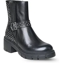 Women's Casual Leather Boots | Stylish Lace-Up Design with Cushioned Insole | Durable, Comfortable & Trendy for Everyday Wear