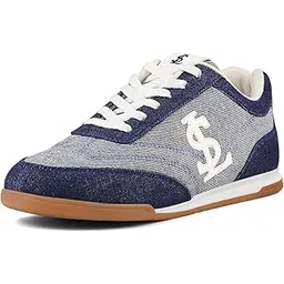 Women’s Casual Lightweight Denim Sneakers | Ortholite Cushioned Comfort | Dual-Color TPR Sole | Lightweight & Comfortable Casual Lace-Up Shoes | LSD-SNK-DNM