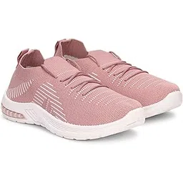 Women's Casual Shoes – Lightweight PVC Sole, Ultra Comfortable Walking Sneakers | Light Pink | Casual Shoes for Women & Girls