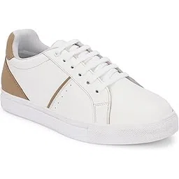 Women's Casual Shoes | Colorblock Sneakers with Ultra Soft Cushion Lace-Up Shoes All-Day Comfort | Trendy & Lightweight Design | Low Top Flat Sole (7611)