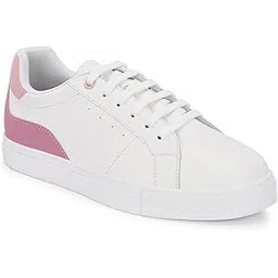 Women's Casual Shoes | Colorblock Sneakers with Ultra Soft Cushion Lace-Up Shoes All-Day Comfort | Trendy & Lightweight Design | Low Top Flat Sole (7611)