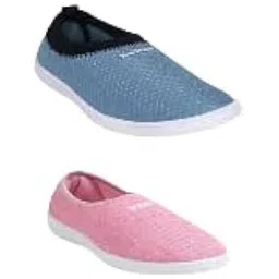 Women's Casual Slip-On Sneaker Shoes Sports Outdoor Walking Running,Gym and Loafers Shoes for Women Style and Comfort Pack of 2 Set