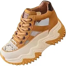 Women's Casual Sneakers Casual Comfortable Sneakers for Running Work Walking 35 Yellow