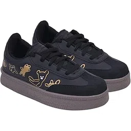 Women’s Casual Sneakers | Lace-Up Low-Top Shoes with Cushioned Sole | Trendy Daily Footwear Walking Shoes