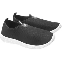 Women’s Casual Stretch Textured Charcoal Slip-On Sports Sneakers