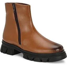 Women's Chunky Boots High Ankle Zipper (rd950)