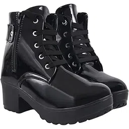 Women’s Chunky Heel Ankle Boots Lace-Up Short Booties || Non-Slip Sole, Comfortable Block Heel Fashion Boots