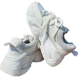 Women’s Chunky Sneakers | Breathable Mesh Casual Shoes with Cushioned Sole Sneakers For Women