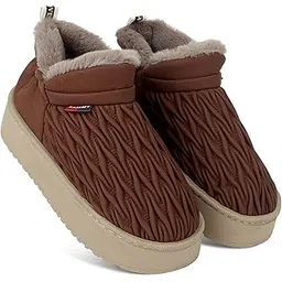 Women's Comfortable Indoor/Outdoor Winter Fur Snow Boot |Womens Slip on Thick Sole Shoes