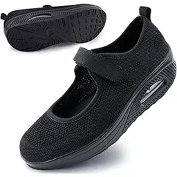 Women's Comfortable Working Nurse Shoes Non-Slip Adjustable Breathable Walking Sneaker Fitness Casual Nursing Shape Shoes Mary Jane Sneaker