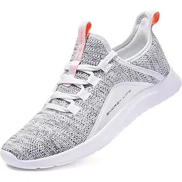 Women's Energycloud Lightweight Slip On Walking Running Shoes, White Gray, 7.5