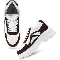 Women's Fashion Sneakers - Lace up Walking Shoes Running Shoes Padded Insole and Non-Slip Womens Shoes Casual Shoes