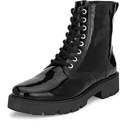 Women's Faux Leather Ankle Lace Up Formal Chelsea Boots