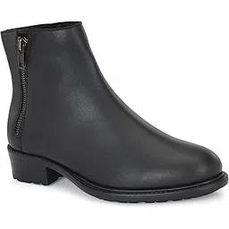 Women's Faux Leather Casual Slip On Boots EPW7201_P