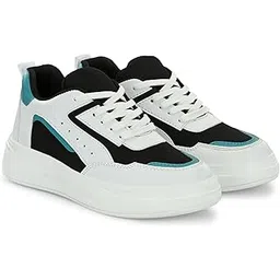 Womens Fierce Chunky White Colour Blocked Casual Sneakers Trendy Casual Shoes