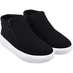 Women's Flat Boots/Black /EU37 / UK4