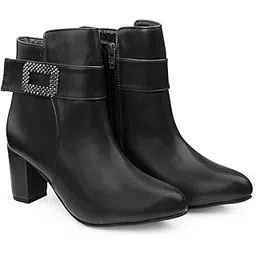 Women's High Heel Ankle Boots – Pointed Toe, Side Zipper