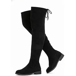 Women's Knee High Pull On Fashion Winter Boots Knee Loop