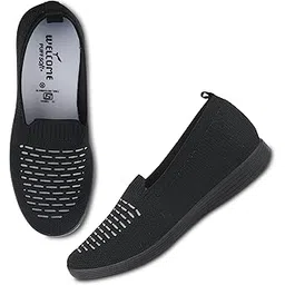 Womens Knit-28 Women's Lightweight Walking Shoes Super Casual Running for Everyday Wear Shoe for Women by Welcome Walking Shoe