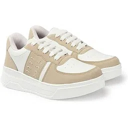 Women's Lace-Up Sneakers Running, Walking Shoes for Women's | Pu Material | Airmix Sole