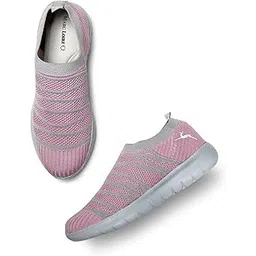 Women's Lightweight Athleisure Knitted Active Wear Slip-On Sneaker Shoes for Sports, Athletics and Walking