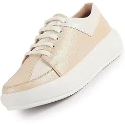 Women's Lightweight Height Enhancer Chunky Lace-Up Sneakers|Memory Cushion Insole|Evening Party Shoe